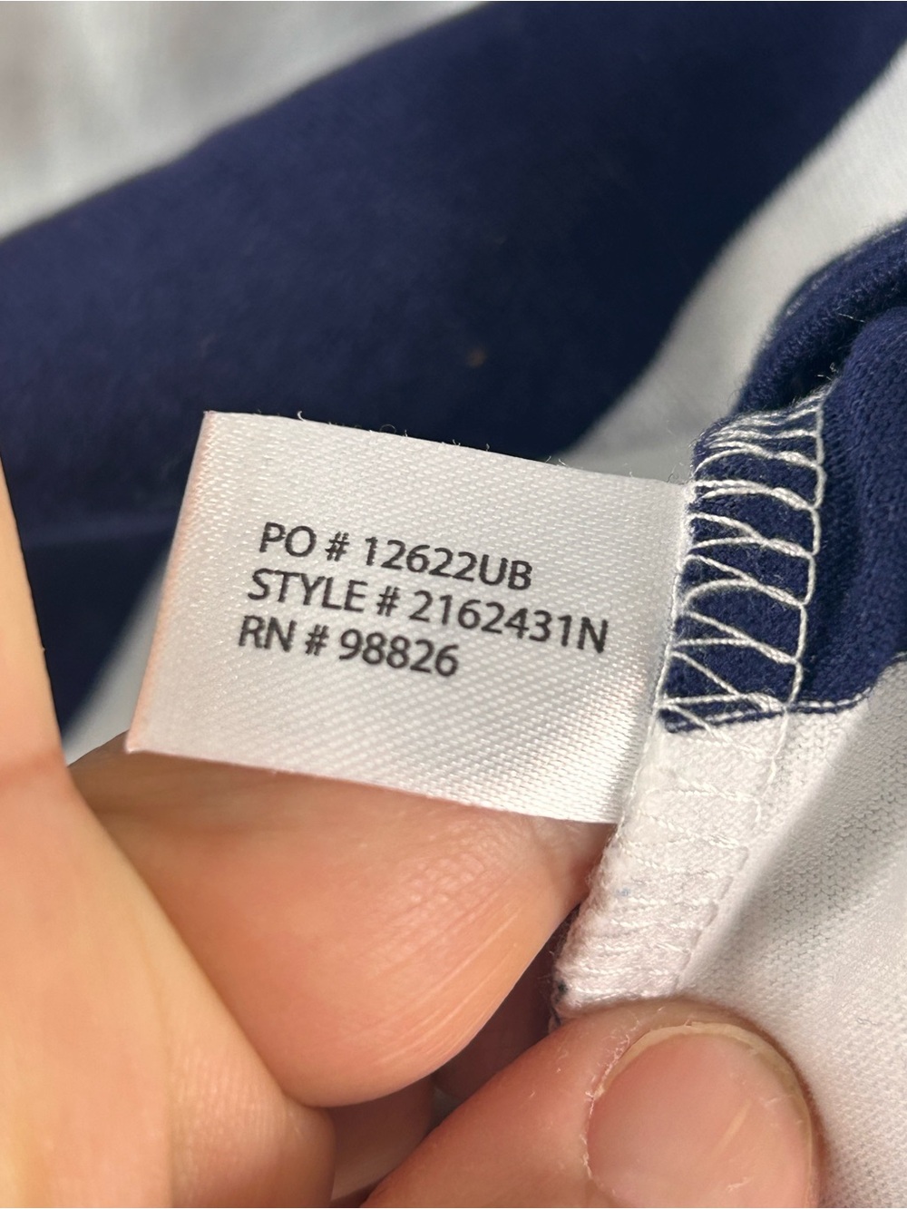 U.S. Polo ASSN Navy & White Striped Long Sleeve Tee - Picture 4 of 6
